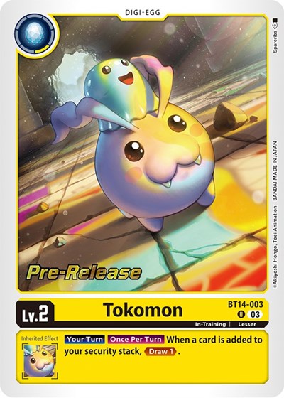 Tokomon Blast Ace Pre-Release Cards card price