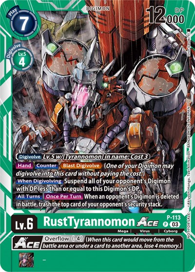 RustTyrannomon ACE - P-113 (3rd Anniversary Survey Pack) card