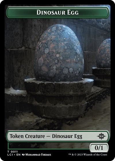 Dinosaur Egg Dinosaur 0010 Double Sided Token