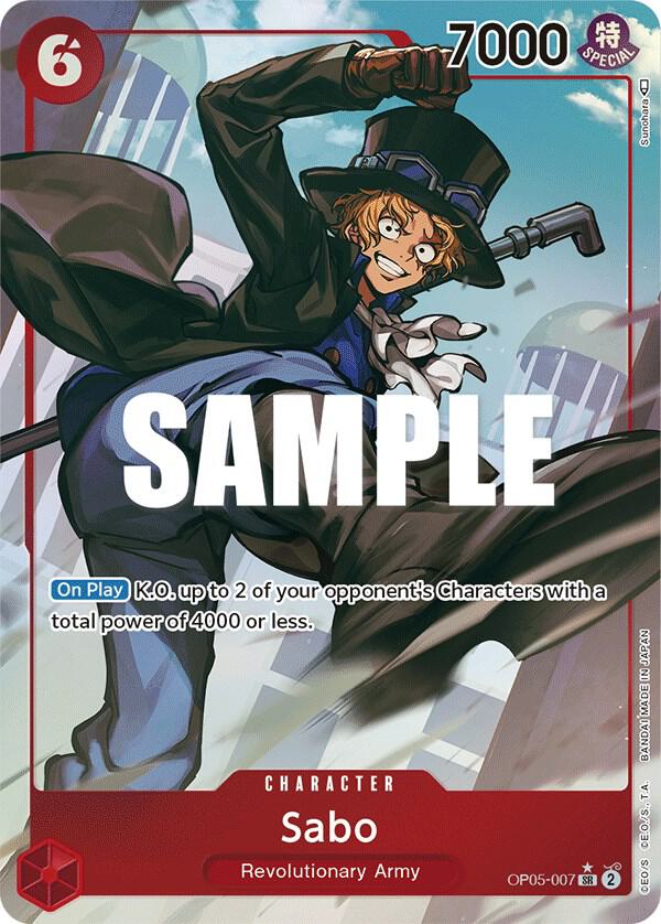 美品-サボ sr op05-007 Sabo (Alt Art) OP05-007 SR Awakening of the New Era - ONE PIECE