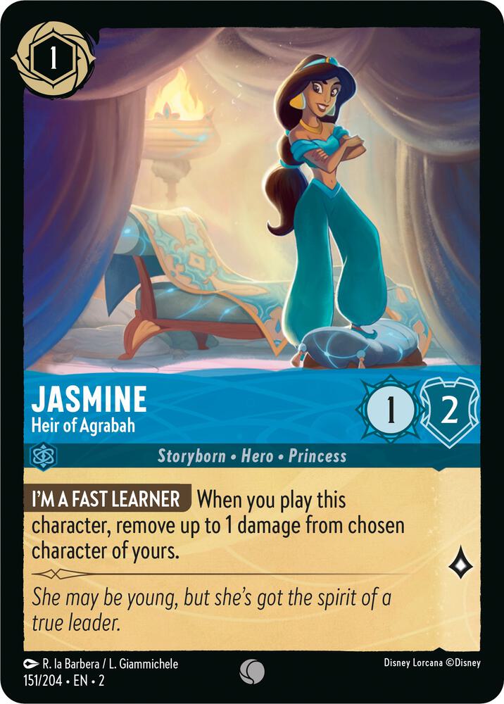 PSA10DISNEY LORCANAジャスミン #212 3209 Jasmine - Heir of Agrabah - Rise of the Floodborn - Disney Lorcana