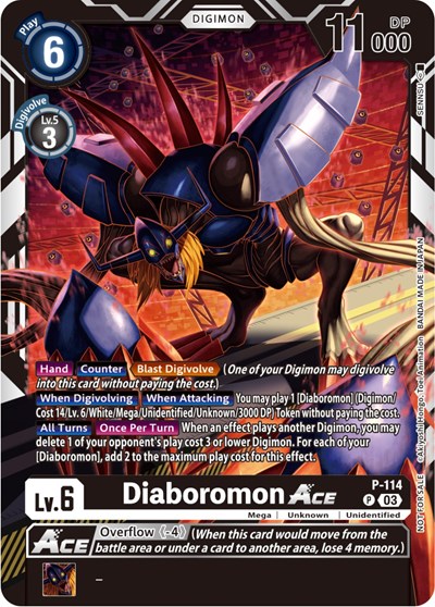 Diaboromon ACE - P-114 (3rd Anniversary Survey Pack) Digimon Promotion Cards card price