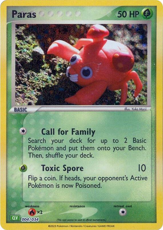 Paras 004/034 from Trading Card Game Classic