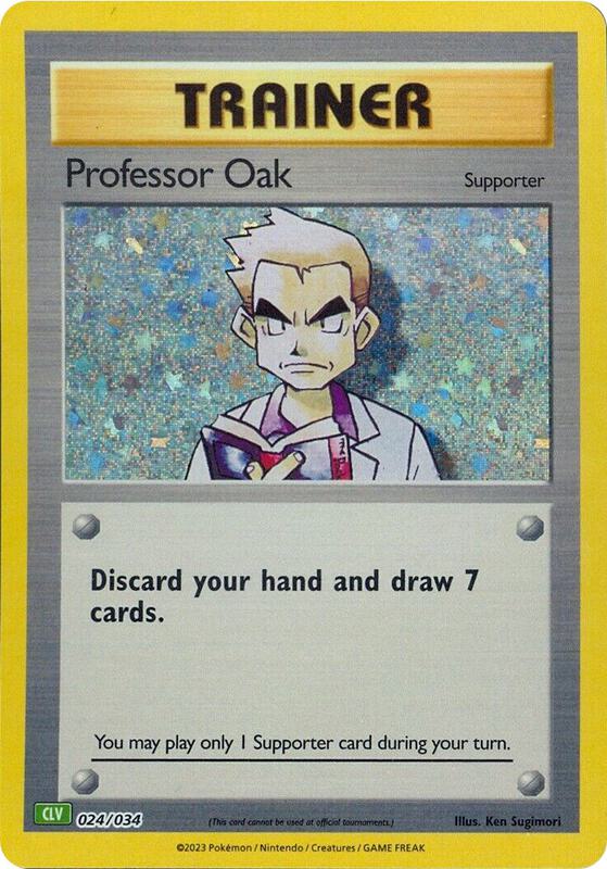 Professor Oak (CLV) 024/034 from Trading Card Game Classic