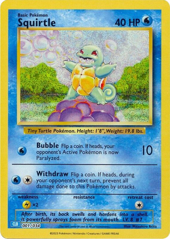 Squirtle 001/034 from Trading Card Game Classic