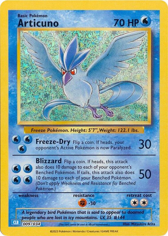 Articuno 009/034 from Trading Card Game Classic