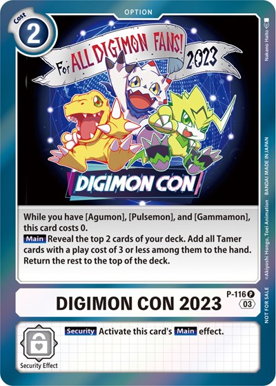 Digimon Con 2023 Official Tournament Pack Vol11