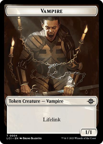 Vampire // Dinosaur (0009) Double-Sided Token - The Lost Caverns