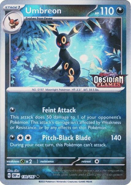 Umbreon (Obsidian Flames Stamped)