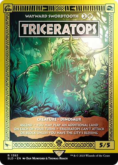 Triceratops Wayward Swordtooth Rainbow Foil