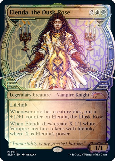 Elenda the Dusk Rose Rainbow Foil