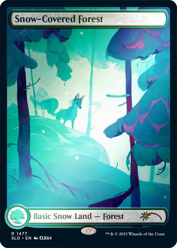 Snow-Covered Forest (1477) (Rainbow Foil) - Secret Lair Drop