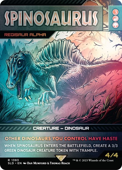 Spinosaurus Regisaur Alpha Rainbow Foil