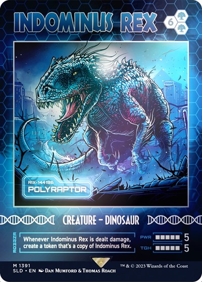 Indominus Rex Polyraptor Rainbow Foil