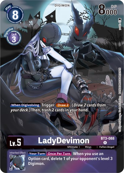 LadyDevimon - BT3-088 (Gift Box 2023) Release Special Booster 1.0 Promo Digimon card — value and price