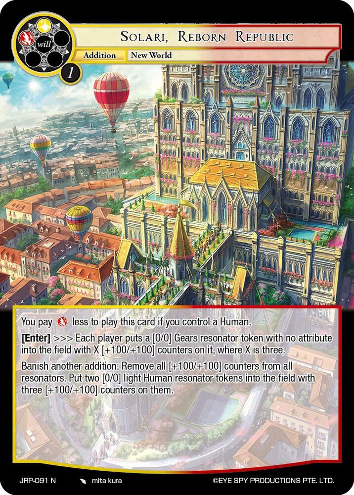 Solari, Reborn Republic