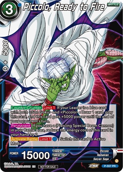 Piccolo, Ready to Fire (Zenkai Series Tournament Pack Vol.6)