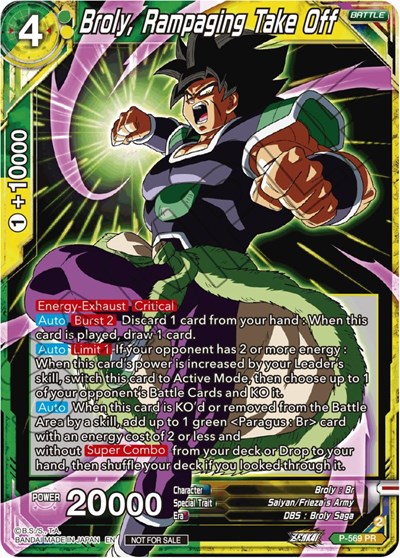 Broly, Rampaging Take Off (Zenkai Series Tournament Pack Vol.6)