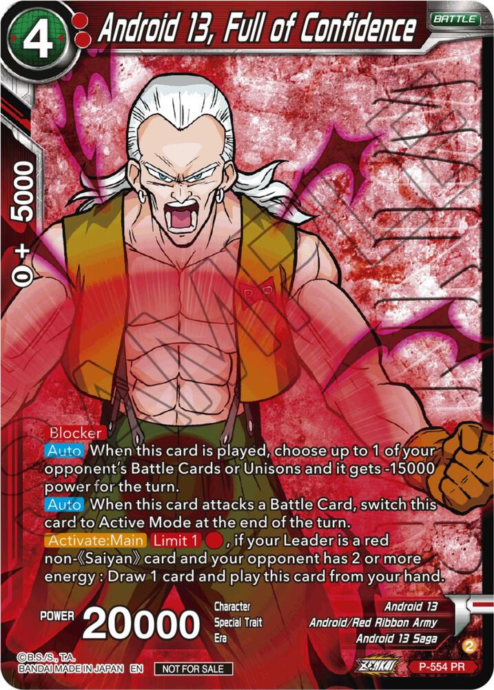 Android 13, Full of Confidence (Zenkai Series Tournament Pack Vol