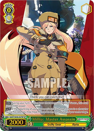 Millia: Master Assassin (SP) Guilty Gear -Strive- Special Rare Weiss Schwarz card — value and price