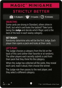 Magic Minigame: Strictly Better