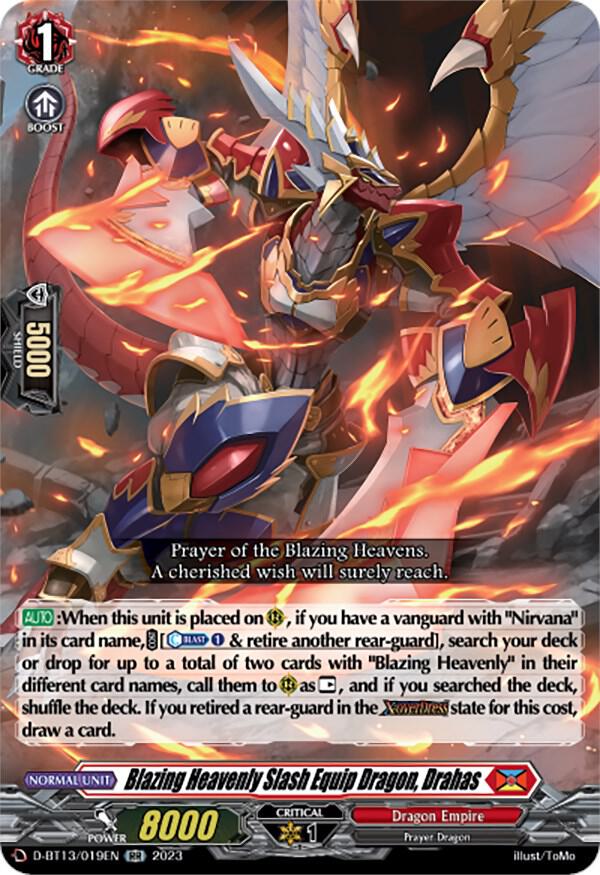 Blazing Heavenly Slash Equip Dragon, Drahas - D-BT13: Flight of