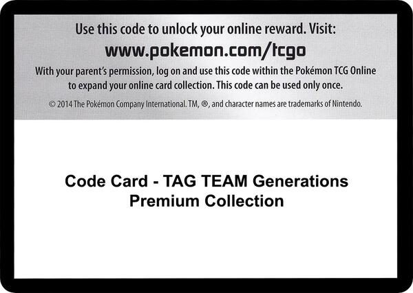 Code Card - TAG TEAM Generations Premium Collection