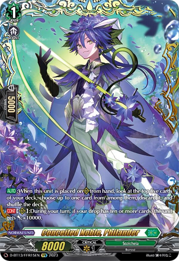 Conceited Noble, Philander (FFR) - D-BT13: Flight of Chakrabarthi