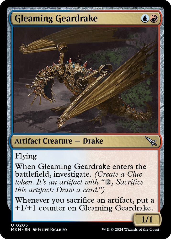 Gleaming Geardrake 205 card