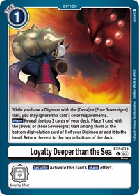 Loyalty Deeper than the Sea - Animal Colosseum - Digimon card