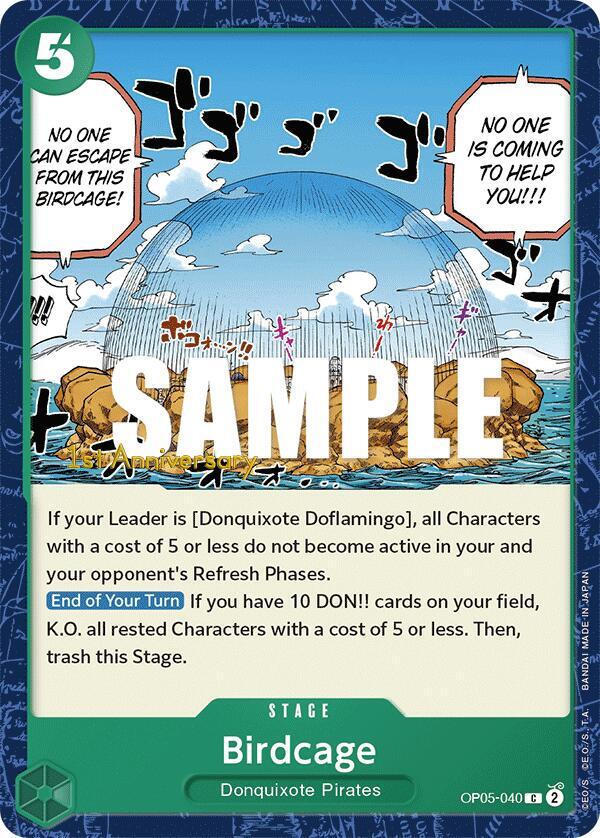 Birdcage Awakening of the New Era 1st Anniversary Tournament Cards One Piece Card Game