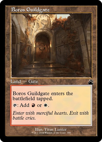 Boros Guildgate (Retro Frame) from RVR #398, Magic: The Gathering card