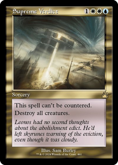 Supreme Verdict (Retro Frame) from RVR #461, Magic: The Gathering card