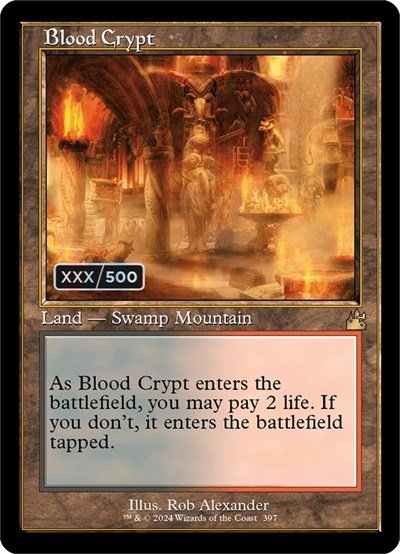 Blood Crypt (Retro Frame, Serialized) from RVR #397z, Magic: The Gathering card