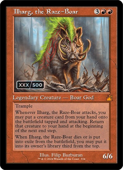 Ilharg, the Raze-Boar (Retro Frame) (Serial Numbered)