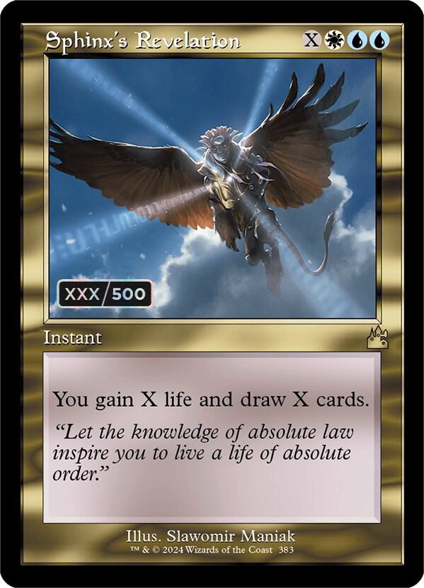 Sphinx's Revelation (Retro Frame) (Serial Numbered) - Ravnica