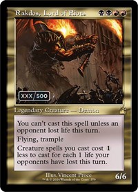 Rakdos, Lord of Riots (Retro Frame) (Serial Numbered) - Ravnica Remastered