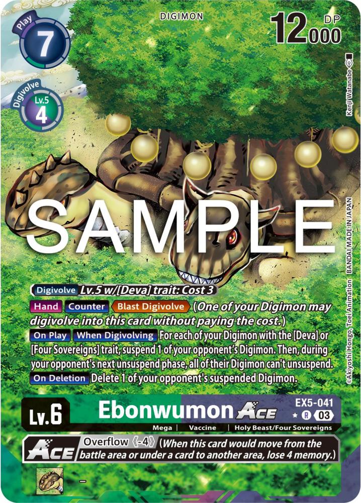 Ebonwumon ACE (Alternate Art) - Animal Colosseum - Digimon Card