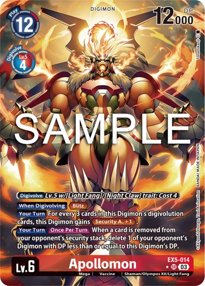 Apollomon (Alternate Art) Animal Colosseum card price