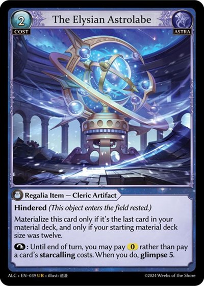 The Elysian Astrolabe card