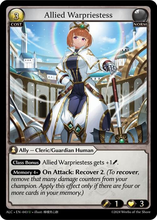 Allied Warpriestess - Alchemical Revolution - Grand Archive TCG