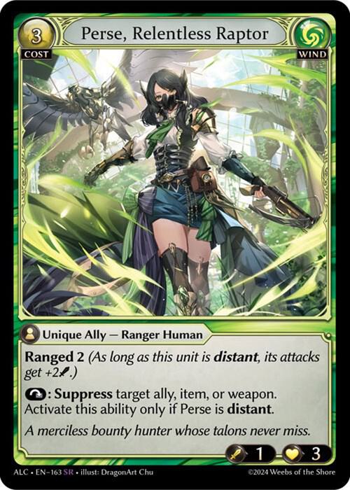 Perse, Relentless Raptor - Alchemical Revolution - Grand Archive