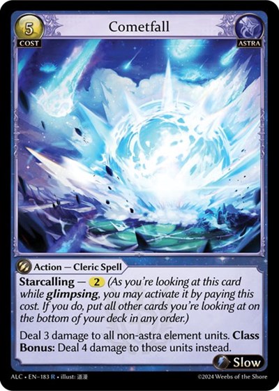 Cometfall card