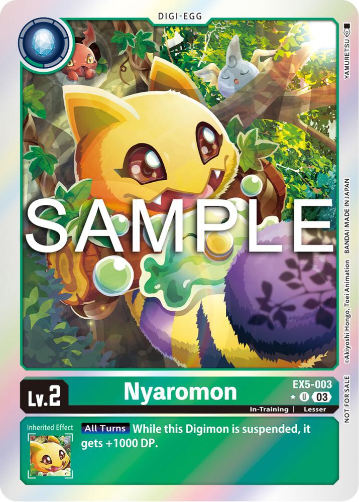 Nyaromon Animal Colosseum Box Promotion Pack digimon card