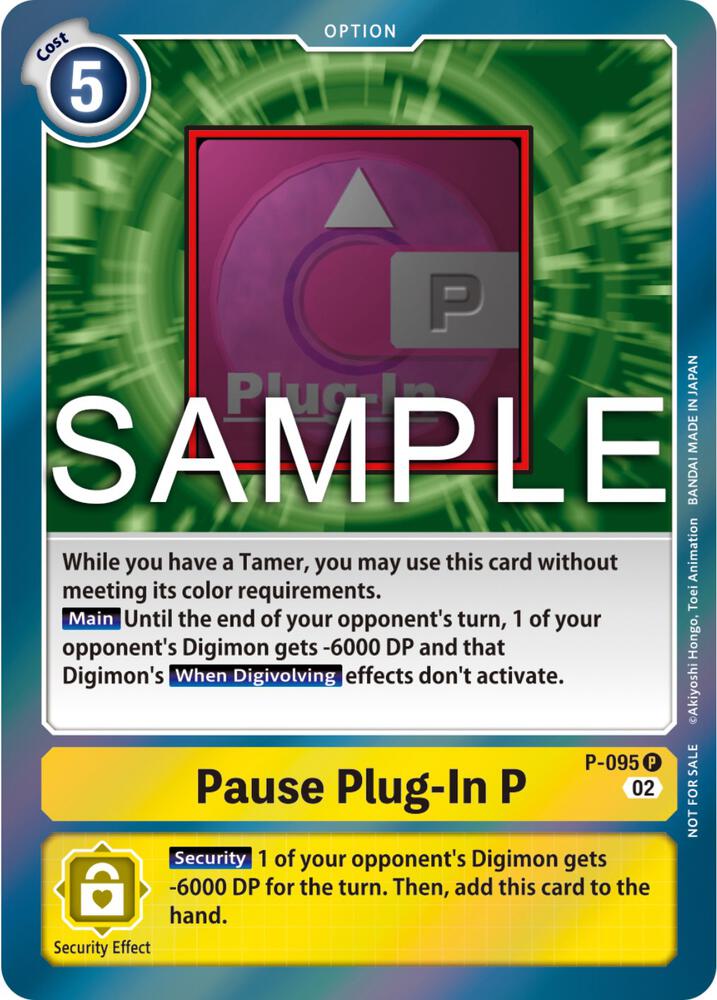 Pause Plug In P P 095 3rd Anniversary Update Pack digimon card