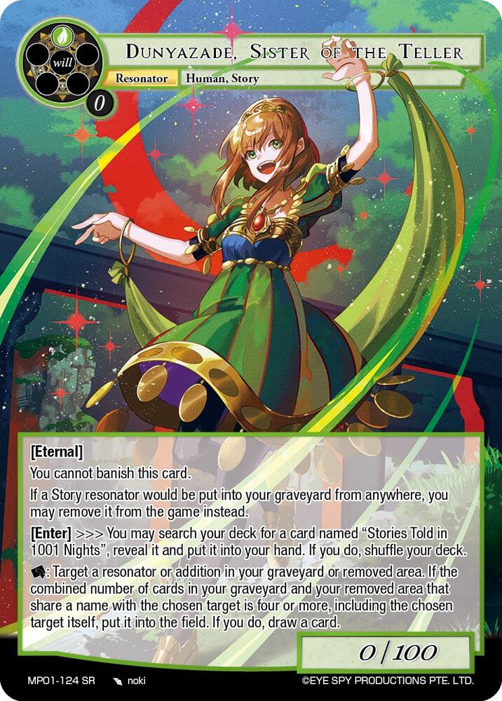 Dunyazade, Sister of the Teller