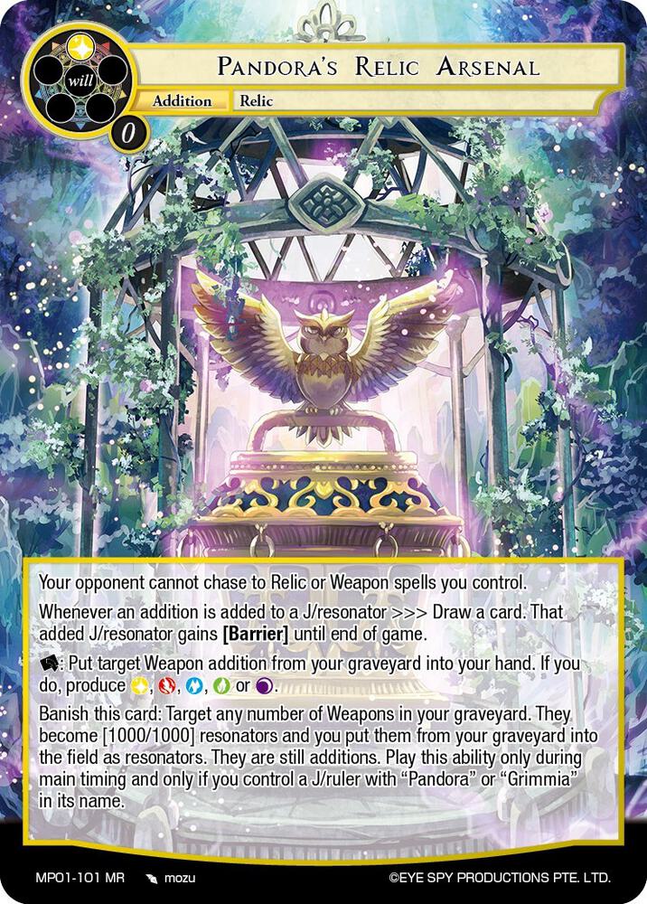 Pandora's Relic Arsenal