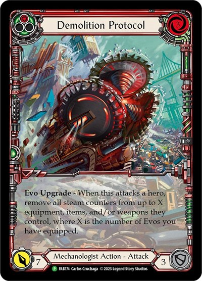 Demolition Protocol - FAB174 Flesh and Blood: Promo Cards Promo Flesh and Blood card — value and price