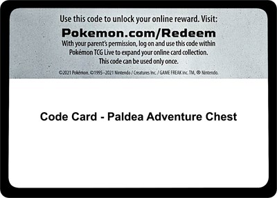 Code Card - Paldea Adventure Chest