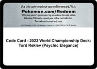 Code Card - 2023 World Championship Deck: Tord Reklev (Psychic Elegance) from World Championship Decks Pokemon card image